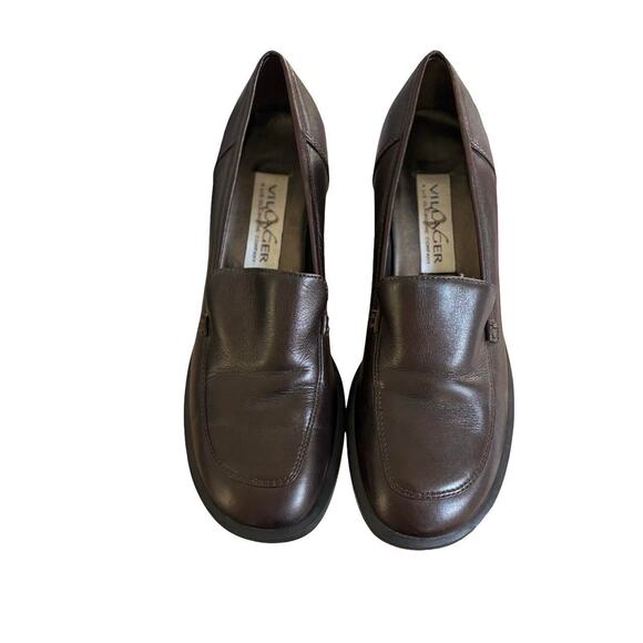 90'S VTG. BROWN CHUNKY LOAFERS SLIP ON LIZ CLAIBORNE SZ. 7 LIKE NEW - Picture 3 of 8